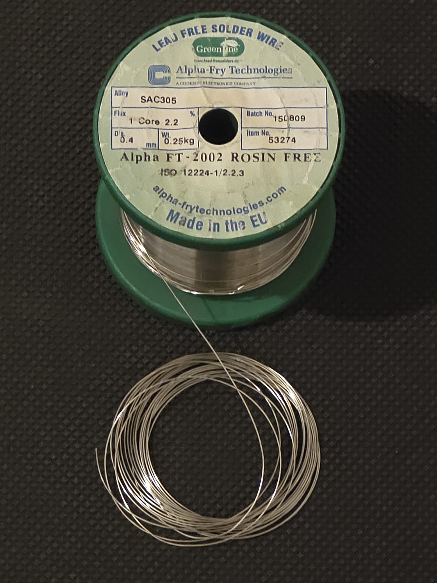 Alpha-Fry SAC305 0.4mm Lead Free Solder Wire